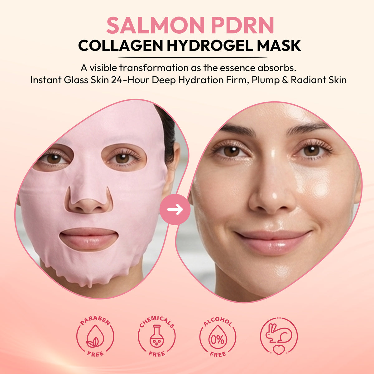 Salmon PDRN Pink Collagen Hydrogel Face Mask